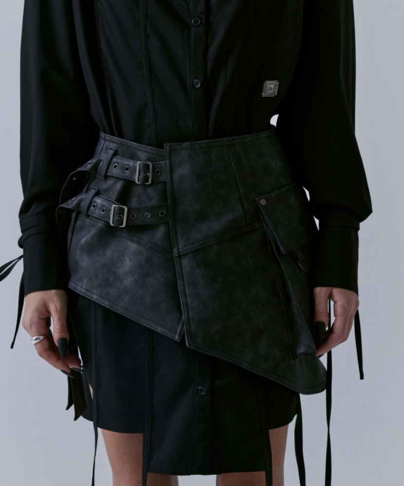 트리밍버드 Belted Layered [Charcoal]